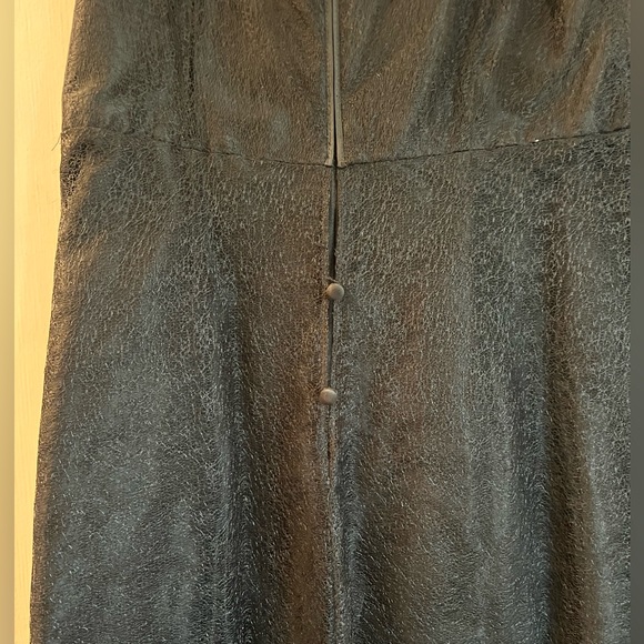 Latrice Black Sheer floral black tie lined dress midi length - Picture 10 of 14